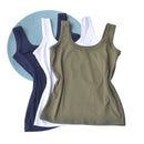 Regata Feminina com botões 100% algodão