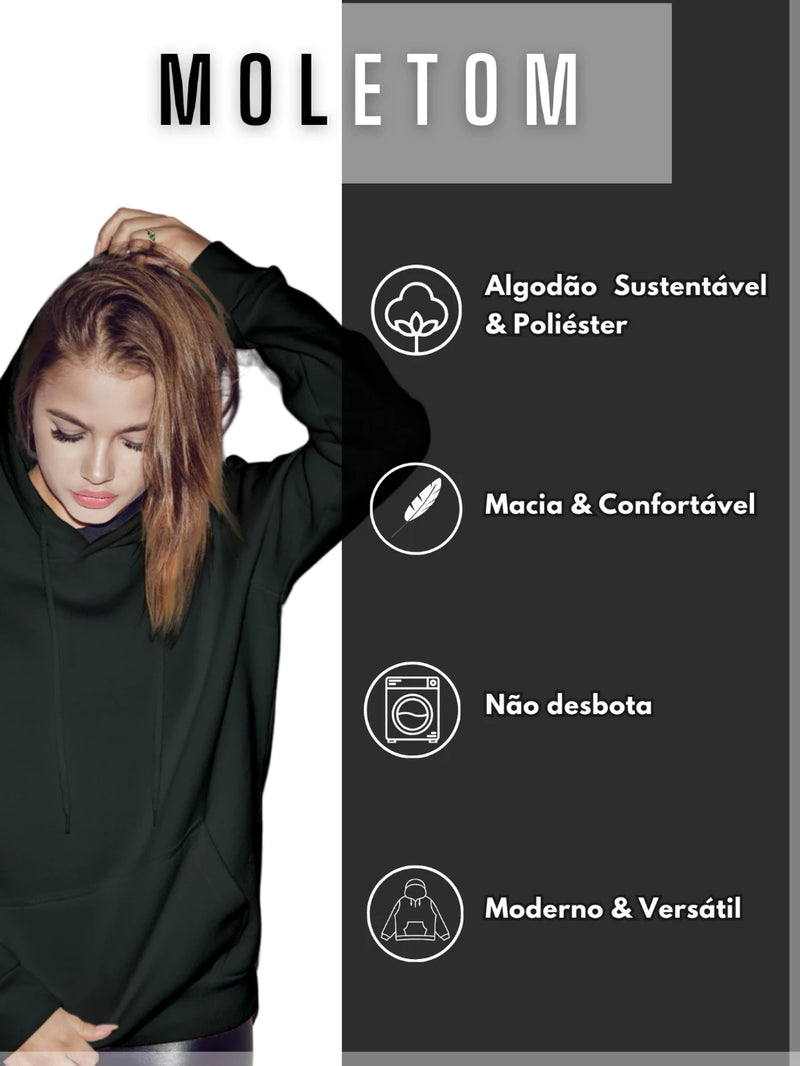 Moletom Feminina Com Capuz Flanelado
