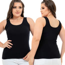 Regata Feminina com botões 100% algodão