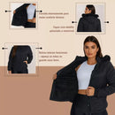 Jaqueta Peluciada Feminina Puffer com Capuz
