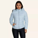 Jaqueta Peluciada Feminina Puffer com Capuz