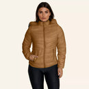 Jaqueta Peluciada Feminina Puffer com Capuz