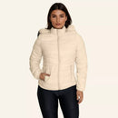 Jaqueta Peluciada Feminina Puffer com Capuz