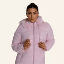 Jaqueta Peluciada Feminina Puffer com Capuz