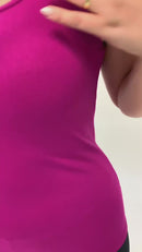 Regata Feminina com botões 100% algodão